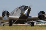An extremely rare Junkers JU-52 sponored by German luggage maker Rimowa holds short before an impressive demo-flight.
